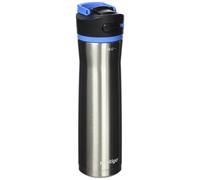 Botella de agua Contigo Ashland de 24 oz de acero inoxidable con amapola azul