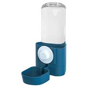 Botella de agua de 481.9 g, dispensador automático colgante, alimentador sin fugas, para conejillos de indias, botella de gatito, jaula sin goteo, con soporte, dispensador automático silencioso para