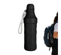 Botella de agua de 500 ml con cuello pequeño | con correa y boquilla estrecha de acero inoxidable | para leche, bebidas, deporte, gimnasio y hogar