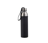 BERGNER GO LOVERS - Botella de Agua 570ML Acero Inoxidable - Tapa de Dos Vías - Óptimo para Bebidas con Hielo o Fruta - Mantiene Temperatura - Diseño Negro