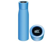 Botella de agua de acero inoxidable, botella inteligente para el control de la humedad, botella de hidratación automática, botella de agua de metal, pantalla de temperatura con reloj despertador