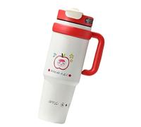 Botella de agua de acero inoxidable con control térmico con sello a prueba de fugas, asa de transporte ergonómica, amplia apertura para estilos de vida activos, apta para lavavajillas, taza con popote