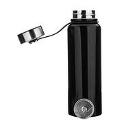 Botella de agua de acero inoxidable de 1,5 l, botella de agua deportiva sin fugas, botella de agua para correr, gimnasio, ciclismo, múltiples especificaciones, color negro, tamaño 1.5L