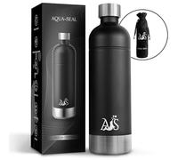 ~ ® Botella de Agua de Acero Inoxidable-Libre de BPA-Compatible con Aarke Carbonator 3,Philips GoZero, Sodapop, Brita sodaONE-Capacidad de Agua con Gas de 1 Litro (NEGRO)