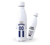 Botella de agua de Acero Inoxidable Personalizada equipo de Fútbol Barcelona. Botella termo personalizada deportiva. 500 ml Regalo Original para Aficionados del Futbol. (Leganés)