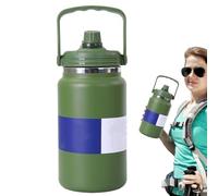 Botella de Agua de Acero Inoxidable - Taza Termo Aislante de 4 Litros,Cantimplora Metálica - Para Café Caliente y Frío, Gimnasio, Senderismo, Viajes, Deportes, Ciclismo y Acampada