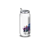 Botella de agua de aluminio - Acero inoxidable (termo 24 h) reutilizable 330 ml a 750 ml, Battle Royale Team (acero inoxidable, lata M 500 ml)