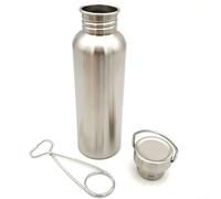 Botella de agua de camping de acero inoxidable con gancho, diseñada para colgar y calentar alimentos o agua, práctica para escenarios de supervivencia al aire libre y salvaje (750 ml)