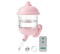 Botella de agua de chinchilla - Bandeja de agua magnética para mascotas pequeñas, botella de bebida sin derrames de 170 ml, luz nocturna integrada, fácil montaje en jaula, sistema portátil para beber