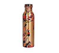 Botella de agua de cobre 100 % puro, sin juntas, a prueba de fugas, beneficios para la salud, botella de cobre elegante de 900 ml (diseño 08)