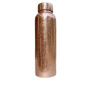 Botella de agua de cobre con grabado puro, 34 onzas ayurvédica a prueba de fugas, recipiente de cobre para botella de agua potable para beneficios de salud, deportes, yoga, correr, escuela, 1 litro