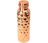 Botella de agua de cobre de 900 ml, diseño a prueba de fugas, beneficio para la salud y curación, recipiente de cobre de 34 onzas para deportes, fitness, yoga, hogar, oficina, hotel y una botella de