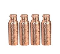 Botella de Agua de Cobre Puro para Beneficios de Salud ayurvédica (A Prueba de Juntas y a Prueba de Fugas) Set DE 4 Piezas