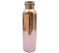Botella de agua de cobre puro para beneficios de salud de ayurveda (pieza entera, a prueba de fugas), cobre, Beige, 900 ml