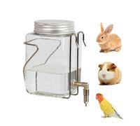 Botella de agua de conejillo de indias, dispensador de agua antigoteo, adecuada para Totoro, pájaros, hámsters, cobayas y otros animales pequeños (25 onzas)