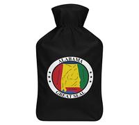 Botella de agua de goma con diseño de corazón de la bandera del estado de Alabama con cubierta de felpa suave, bolsa de agua caliente para invierno, manos y pies, protección contra el frío, 1000 ml