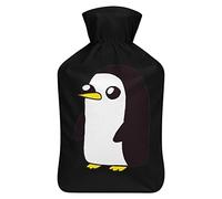 Botella de agua de goma de pingüino con cubierta de felpa suave, bolsa de agua caliente para invierno, manos y pies, protección contra el frío, 1000 ml