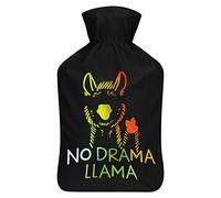 Botella de agua de goma sin drama con cubierta de felpa suave, bolsa de agua caliente para invierno, manos y pies, protección contra el frío, 1000 ml