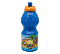 Botella de agua de plástico infantil con cierre anti goteo de 400 ml de Superthings