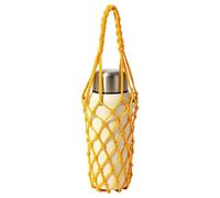 Botella de agua de transporte - Crochet Mesh Drink Cup Portat,Botella de agua Correa para el hombro - Adecuado para camping, senderismo, picnic, viajes, correr, senderismo, y el parque, Orange 1
