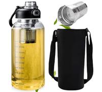Botella De Agua De Vidrio De Borosilicato Con Filtro, Botella De Vidrio De Borosilicato, Botella De Té Con Colador, Con Filtro Y Tapa, Anti Fugas Sin Bpa, Reutilizable Para Bebidas Jugo