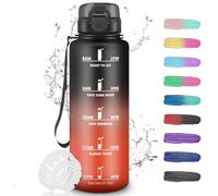 Botella de Agua Deportiva - 1.5l - Botella agua Prueba de Fugas, Botella agua Gimnasio, con Marcador de Tiempo, Cantimplora de Motivación, Water Bottle para Gym, Adulto, Oficina, Bicicleta, Escuela