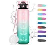 Botella de Agua Deportiva - 1L - Botella agua Gimnasio, con Marcador de Tiempo, Cantimplora de Motivación, Water Bottle para, Adulto, Gimnasio, Bicicleta, Escuela, Oficina, Running, Gym - de Infusión