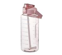 Botella de agua deportiva | Botella de agua para corredores de 2 l | Botella de agua para ciclismo | Botella de agua de viaje | Botella de agua con marcas de tiempo | Botella de agua con taza |
