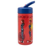 Botella de agua deportiva con pajita y asa incorporada de 410 ml de Los Vengadores - Marvel