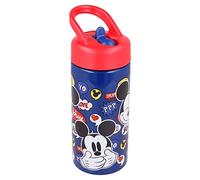 Botella de agua deportiva con pajita y asa incorporada de 410 ml de Mickey Mouse