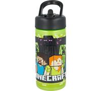 Stor Botella de agua deportiva Playground PP 410 ml con pajita y asa incorporada Minecraft