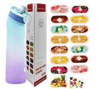 Botella de agua deportiva de 700 ml con cápsulas en 14 sabores, el material tritán no teme a las altas temperaturas, y el sabor natural a fruta extraído hace que beber agua sea seguro y sabroso. Sin