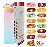 Botella de agua deportiva de 700 ml con cápsulas en 14 sabores, el material tritán no teme a las altas temperaturas, y el sabor natural a fruta extraído hace que beber agua sea seguro y sabroso. 0