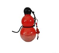 Botella de agua deportiva de 800 ml con diseño retro de calabaza y construcción de policarbonato para uso al aire libre y gimnasio con lazo para colgar para un fácil manejo (rojo)