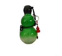 Botella de agua deportiva de 800 ml con diseño retro de calabaza y construcción de policarbonato para uso al aire libre y gimnasio con lazo para colgar para un fácil manejo (verde)