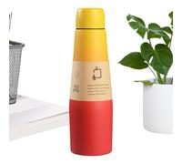 Botella de agua deportiva, de acero inoxidable, impermeable, de gran capacidad, para uso móvil