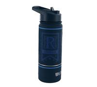 Botella de agua doble de acero inoxidable 304 de Harry Potter Ravenclaw con logotipo en relieve en azul y medidas en plata, capacidad de 530 ml, almacenamiento de 16 horas de calor y 12 horas de frío