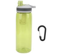 Botella de agua ergonómica, purificador de agua con filtro para aventuras al aire libre, material Tritan sin BPA, fácil de transportar para