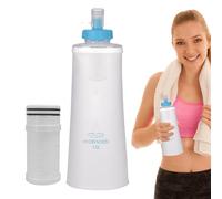 Botella De Agua Filtrada Plegable, Filtración Física, 21x10 Cm, Botellas De Agua Deportivas, Pajita, Aplicación Adecuada, Para Gimnasio, Senderismo, Ciclismo