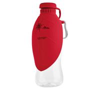 Botella De Agua Hunter Para Perros Con Tazón De Silicona Roja 550ML 20CM