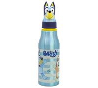 Botella de agua infantil de aluminio de 690 ml con figurita en el tapón de Bluey