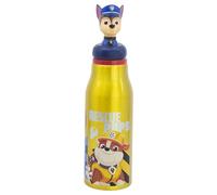 Botella de agua infantil de aluminio de 690 ml con figurita en el tapón de La Patrulla Canina