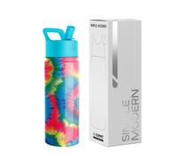 Botella de agua infantil moderna y sencilla con tapa de pajita | Vaso reutilizable de acero inoxidable con aislamiento para ni os peque os en eda