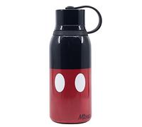 Botella de agua infantil térmica de acero inoxidable de 330 ml con tapón con correa de Mickey Mouse