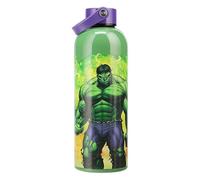 Paladone Botella de agua de acero inoxidable de Marvel Hulk con asa de transporte, 500 ml, aislante para mantener las bebidas calientes o frías, con licencia oficial