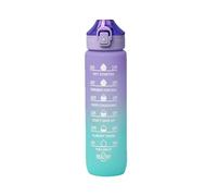 Botella de agua motivadora, botella de agua con marcador de tiempo y rastreador de de silicona, 1000 ml a prueba de fugas, botella de agua deportiva para fitness, recipiente portátil