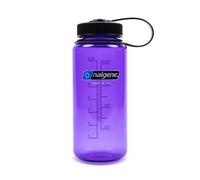 Botella De Agua Nalgene De Boca Ancha Sustain 16oz - Púrpura Con Tapa Negra