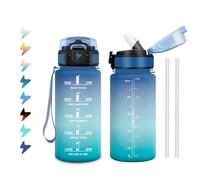 Botella de Agua Niños 500ml, Cantimplora Infantil con Pajita, a Prueba de Fugas, Con Cierre de Seguridad, Fácil de Limpiar, Ideal para Colegio, Parque, Actividades Infantiles, Bicicleta, Yoga