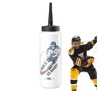 Botella de agua para boxeo, capacidad de 1 l, botella de hockey sobre hielo, puntas extendidas, botellas de agua de fútbol para aquellos que aman los deportes