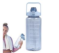 Botella de agua para corredores - botella de agua deportiva a prueba de fugas 2L, marcado para hidratación, taza de agua portátil para ciclismo, fútbol, baloncesto, senderismo, picnic al a